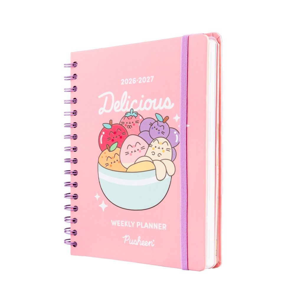 Grupo Erik Pusheen - Fruits 2026/2027 Week To View A5 12 Months Academic Diary Schoolagenda - Multicolours